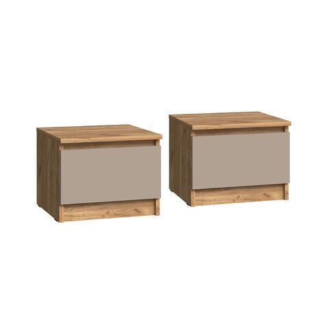 Челси Color Тумбы прикроватные (Глиняный серый, Дуб крафт)