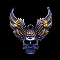 Силиконовый молд Череп с крыльями