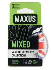Презервативы в пластиковом кейсе MAXUS AIR Mixed - 3 шт. - 