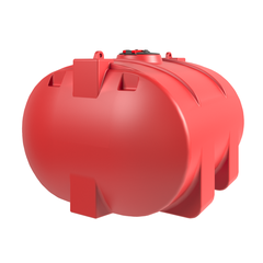 Ёмкость горизонтальная 4000л усиленная для перевозки Политим 4000 л.(1642x2200x1610см;красный) - арт.560778