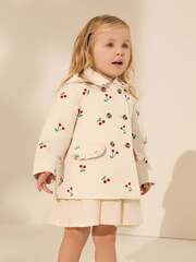 Плащ с капюшоном для девочки Next E25-134, Кремовый