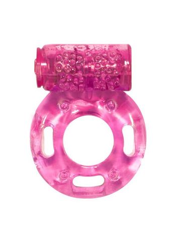 Розовое эрекционное кольцо с вибрацией Rings Axle-pin - Lola Games Rings! 0114-83Lola