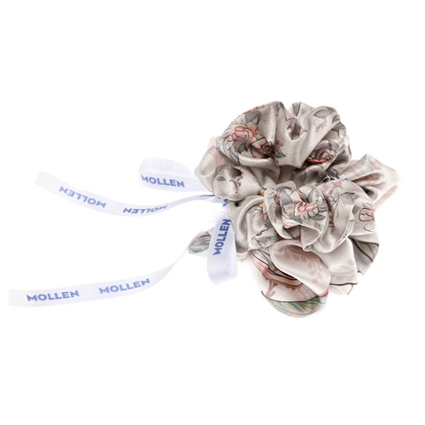 Комплект шелковых резинок для волос Mollen Лазоревый цветок жемчужно-белый