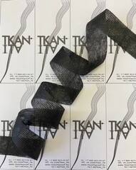 Лента нитепрошивная клеевая по долевой (100%полиэстер, Черный, 25)