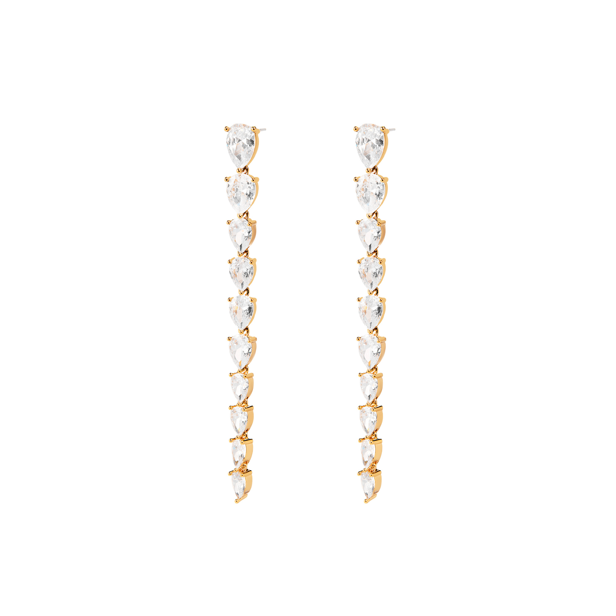 

Серьги Golden Long Earrings With Crystals
