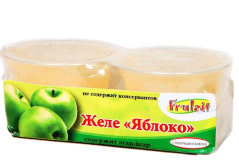 Желе с кусочками кокоса "Яблоко",  236г