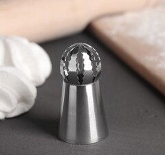 Насадка кондитерская «Сфера.Волна с цветком», d=3 см, вых. 2,3 см