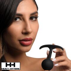 Черная анальная пробка с утяжелением Premium Silicone 3.3