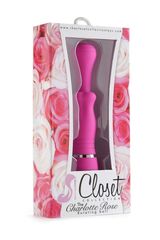 Розовый вибромассажёр с вращающейся головкой THE CHARLOTTE ROSE PINK INTERNAL ROTATION - 23 см. - 