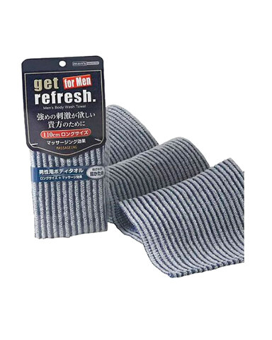 Yokozuna Get Refresh For Men - Мочалка-полотенце массажная жесткая серо-синяя