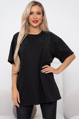 Футболка (черный/стразы) Фб11-125/4 Nikol