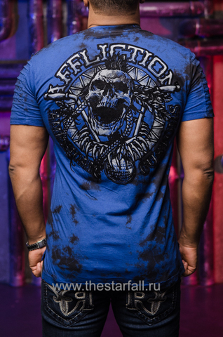 Affliction | Футболка мужская WARPATH CHALKBOARD A20398 спина