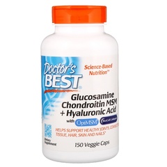 Doctor's Best, Глюкозамин, Хондроитин, Метилсульфонилметан + Гиалуроновая кислота, 150 капсул