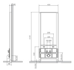 Инсталляция для биде AM.PM - I032701