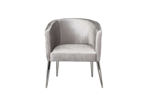 Стул Garda Decor серый/хром GY-08200