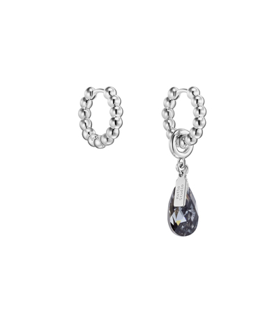 Серьги Drop Silver-Black