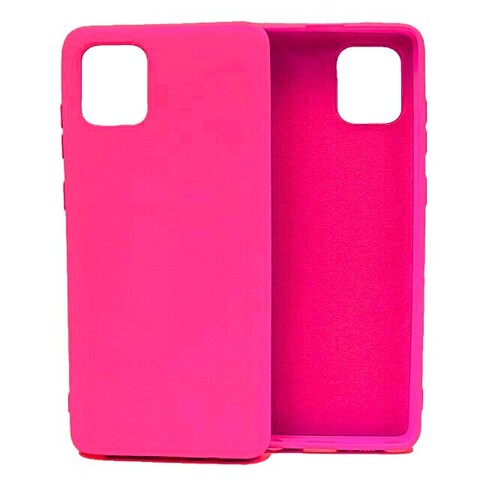 Силиконовый чехол Silicone Cover для Samsung Galaxy Note 10 Lite 2020 (Ярко-розовый)