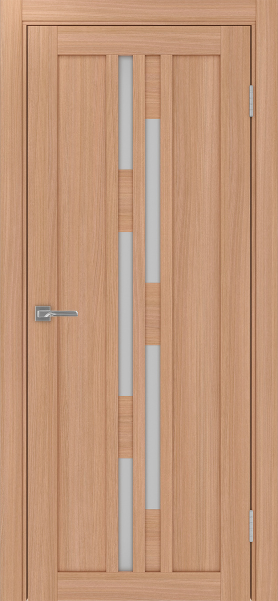 Дверь межкомнатная Оптима Порте Турин 551.121, цвет темный ясень, экошпон, стекло мателюкс