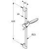 Kludi 679300500 Kludi 67 930 0500 Freshline Душевой гарнитур H=600мм, Ø140 мм, 3 режима, шланг 1600 мм