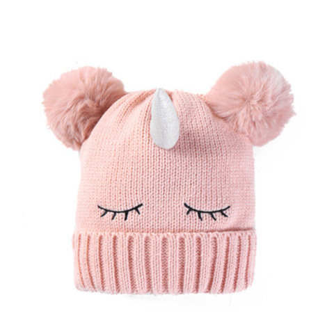 Шапка зимняя Единорог бежевый