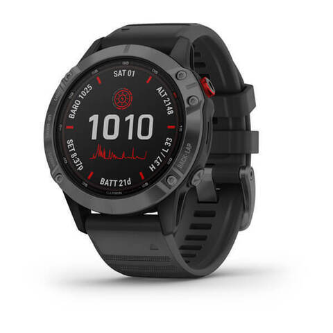 Мультиспортивные часы Garmin Fenix 6 Pro Solar Slate Gray with Black band