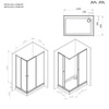 Am.Pm W87G-403-12080-MT Sunny душ огражд прямоугольн, раздвижн двери 120x80 серебро,стекло прозрачн