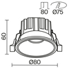 Встраиваемый светильник Maytoni Round DL058-12W-DTW-B