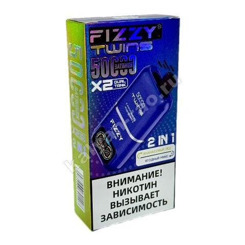 Fizzy Twins 50000 затяжек (2 в 1) - Ананасовый Лед - Ягодный Микс