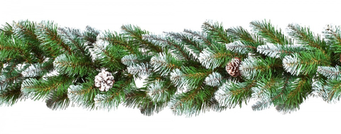 Гирлянда Императрица с шишками 180*33см заснеженная Triumph Tree
