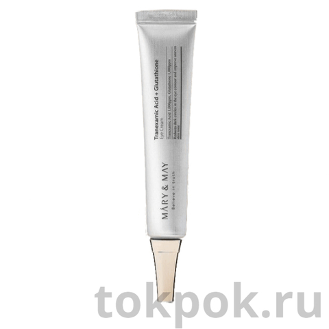 Крем для глаз осветляющий, омолаживающий Mary&May Tranexamic Acid Glutathion Cream, 30 мл