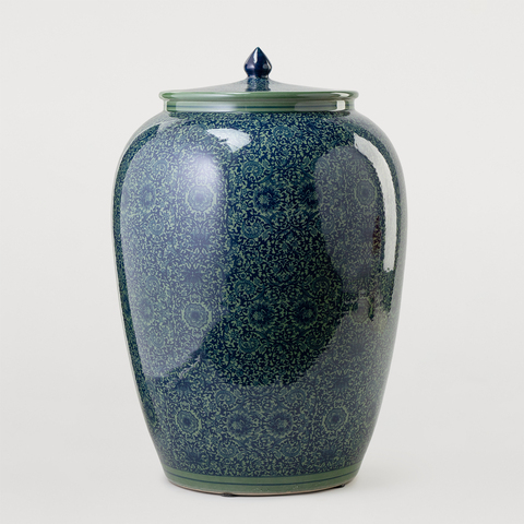 ВАЗА С КРЫШКОЙ DRAWING GREEN