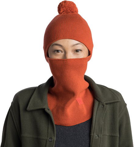 Картинка балаклава Buff Knitted Balaclava Nilan Orange Red - 1
