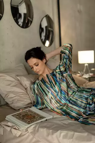 Блуза женская шелковая Mollen полосы