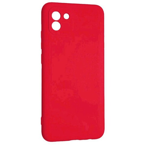 Силиконовый чехол Silicone Cover для Samsung Galaxy A03 (Красный)