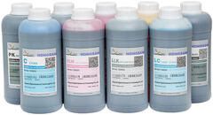 Комплект водорастворимых чернил для 9-ти цветных широкоформатных плоттеров Epson. 9x1000 мл