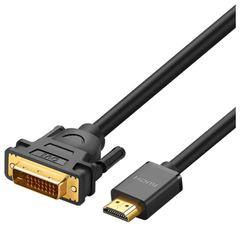 Кабель  UGREEN HD106 (10137) HDMI to DVI(24+1) Cable, 5м, черный