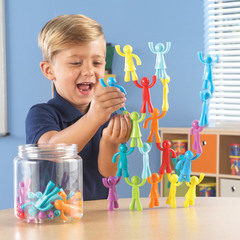 Развивающая игрушка Фигурки Разноцветные строители (32 элемента) Learning Resources