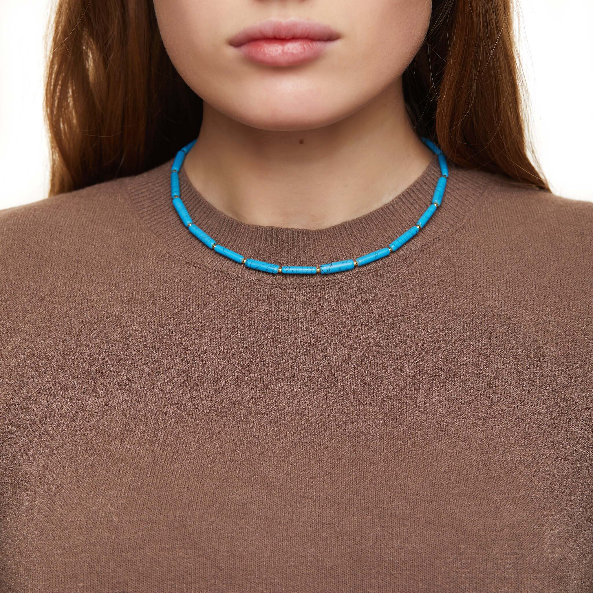Колье Turquoise Tube Necklace