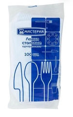 Ложки одноразовые , пластиковые «Мистерия» . 100 шт.