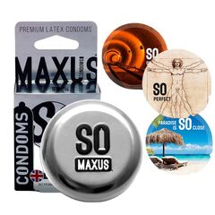 Экстремально тонкие презервативы в железном кейсе MAXUS Extreme Thin - 3 шт. - 