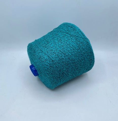 Zegna Baruffa (пр.Италия), art.Cuzco,2/15 750м/100гр. 70%Альпака, 30%Меринос, цвет-Черно-бирюзовое мулине, арт-32056
