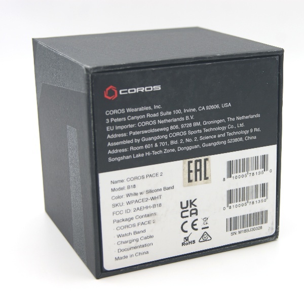 Coros Pace 2 White Silicone