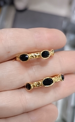 Серьги круглые (конго) FENDI из латуни с позолотой с цветными вставками