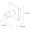 FIXSEN FX-15005 Крючок одинарный Fixsen Lux Chrome (FX-15005)