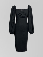 Платье By Style Janetta удлиненное облегающее на молнии сзади с манжетами на рукавах