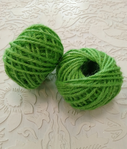 шпагат джутовый 2мм (светло зеленый) 29метров