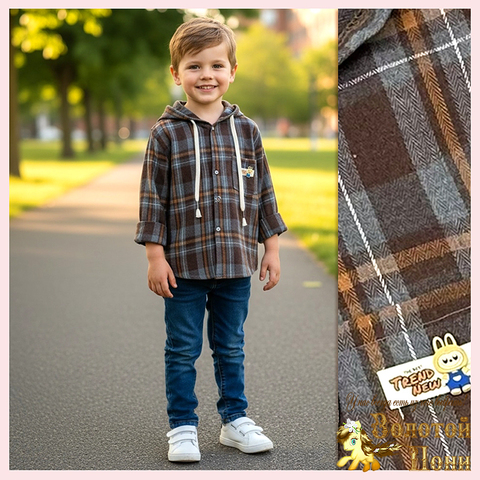 Рубашка с капюшоном м (2-6) 251204-W2038