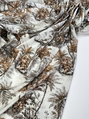 Вискоза штапель, а-ля де Жуи, коричневый