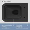 Aqueduto MAC0140 AQD MACIO Унитаз подвесной 520*370 безободковый, сиденье с микролифтом, черный матовый