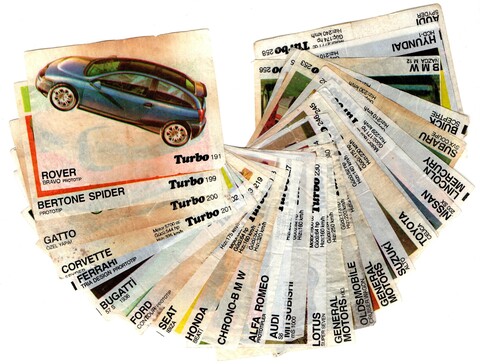 Вкладыши от жвачки Turbo Black - Турбо черные 27 штук без повторов. Серия 191 - 260.